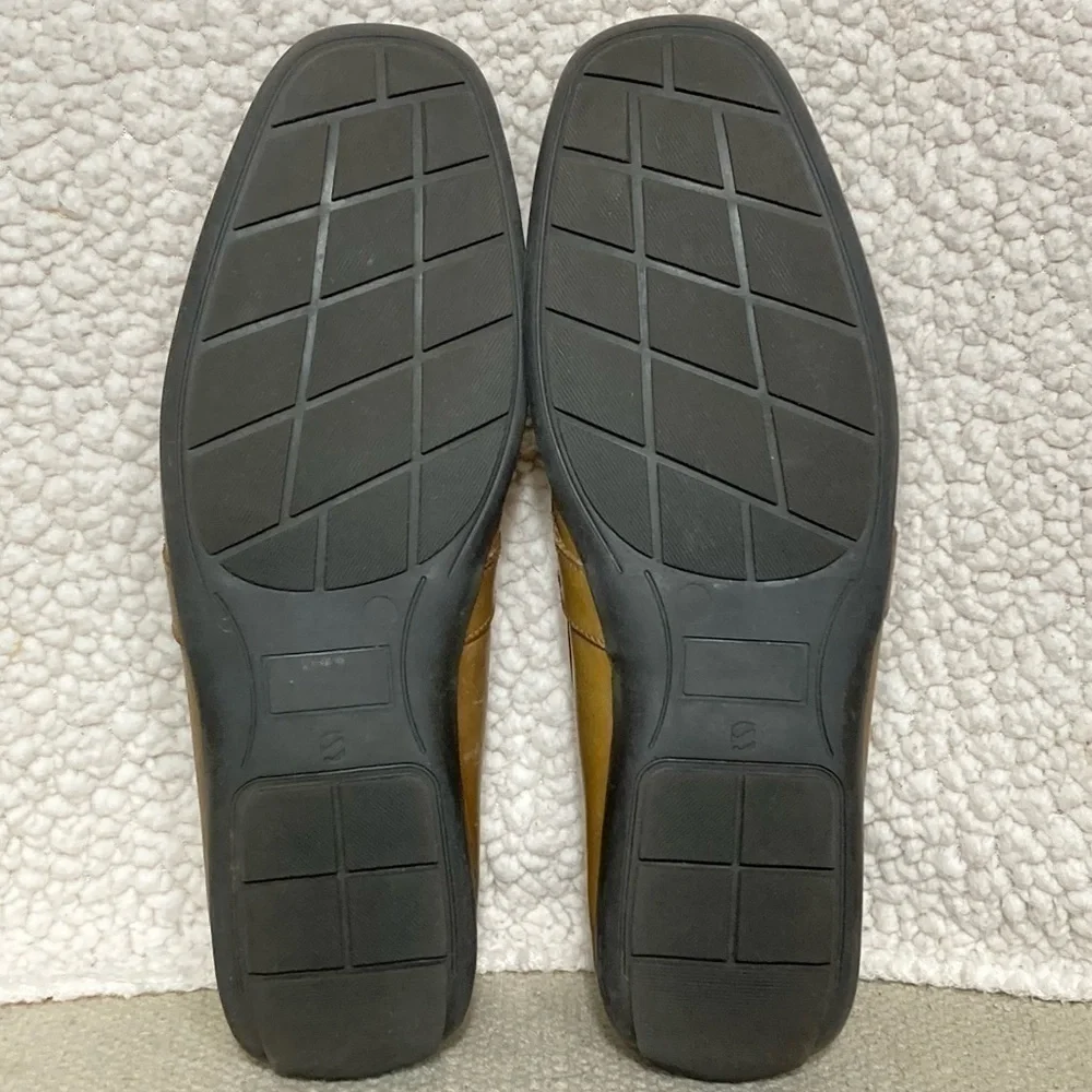 Giorgio Brutini Men's Tan Leather Slip On Casual Comfortable Loafers Shoes SZ 9M